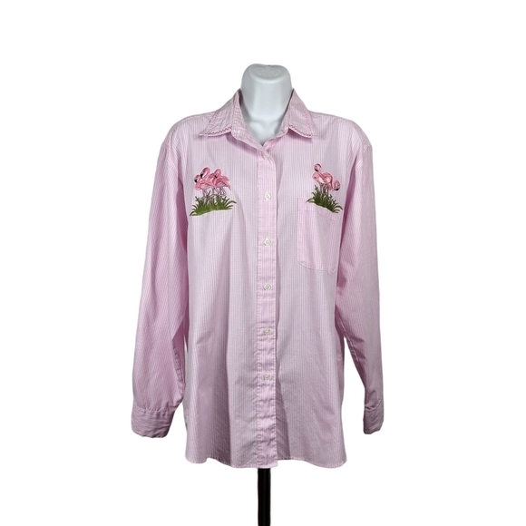 H&J FASHION FLAMINGO BLOUSE - Picture 1 of 8